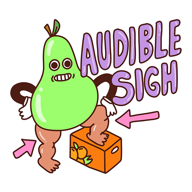 Audible Sigh sticker
