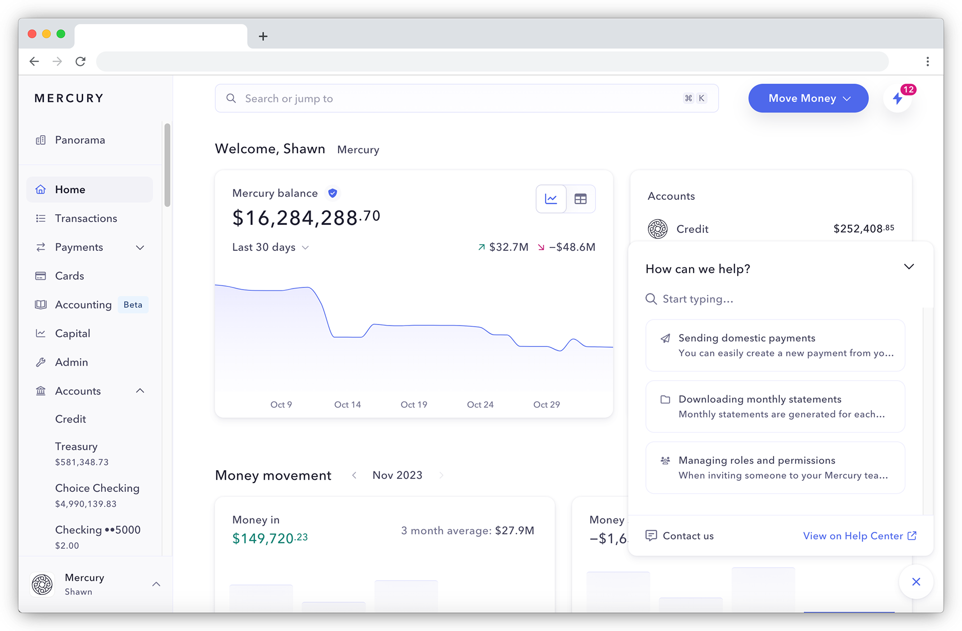 In-product portable help center