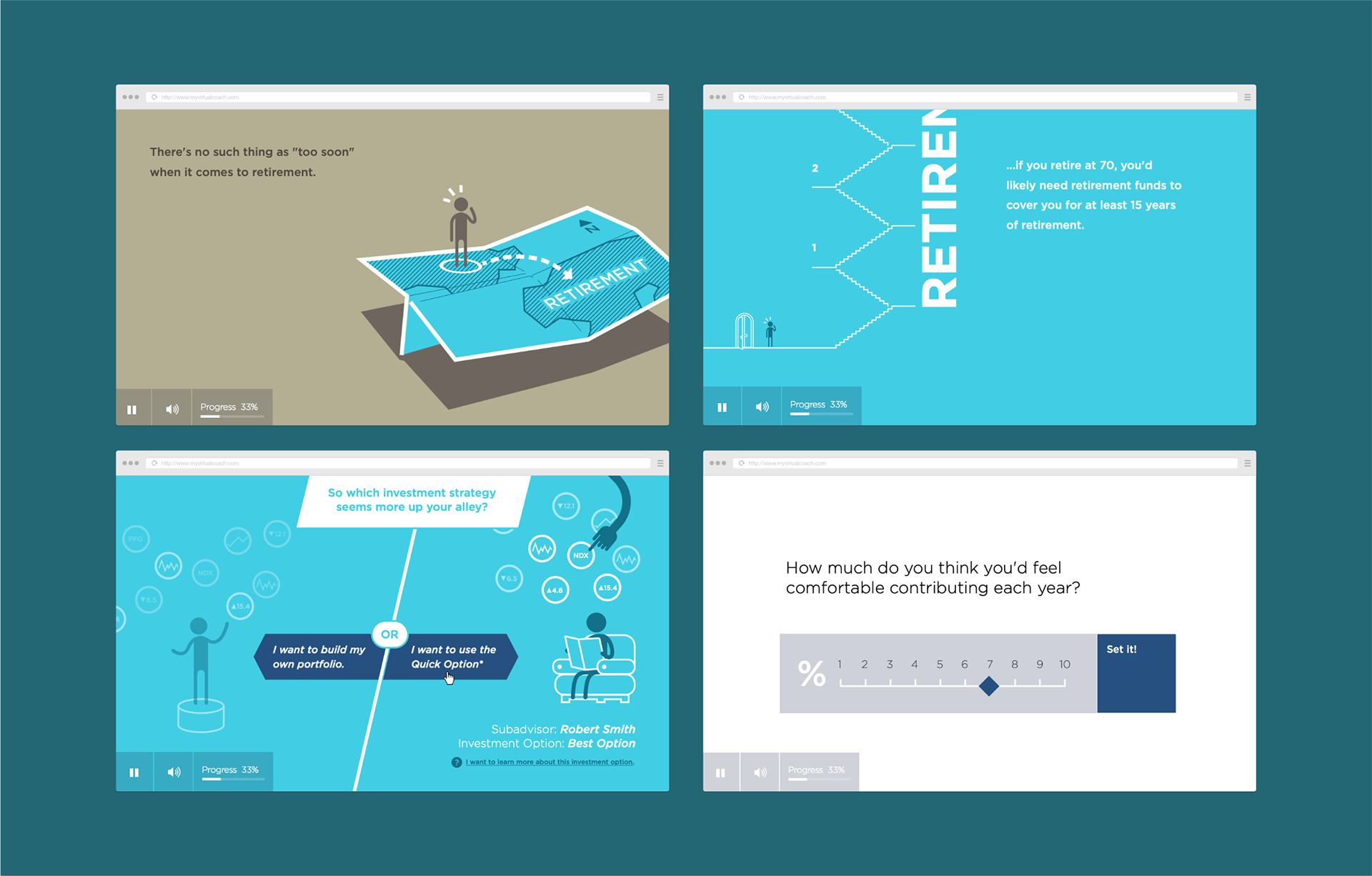 Principal Retirement Coach interactive virtual coach interface